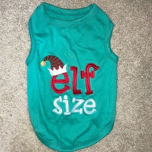 NWOT elf dog costume elf size dog shirt stretchy material